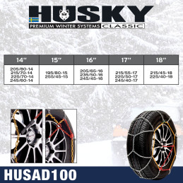 Chaines neige manuelle 9mm HUSKY ADVANCE taille 100