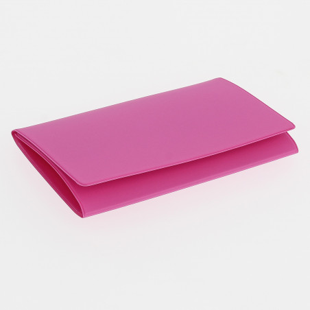 Etui PVC gomme pour carte grise (133x264 mm) fuchsia