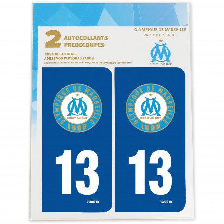 Autocollants prédécoupés logo Olympique de Marseille - 13